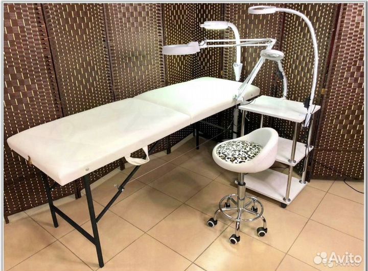 Кушетка косметологическая+подушечка для мастера
