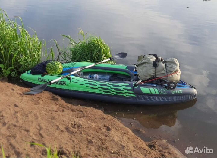 Надувная лодка пвх, каяк intex chellendger k1