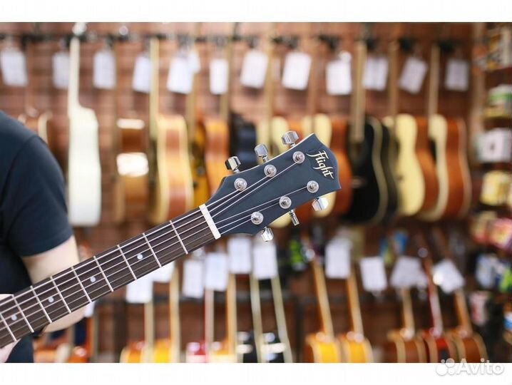 Flight D-175 BK черная акустическая гитара