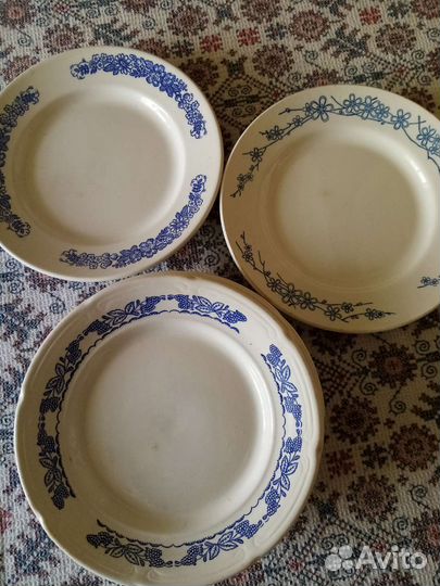 Тарелки зик СССР 6 штук фаянсовые новые