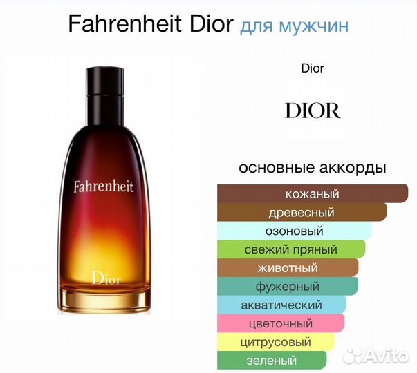 Парфюм Farenheit Dior 100 ml