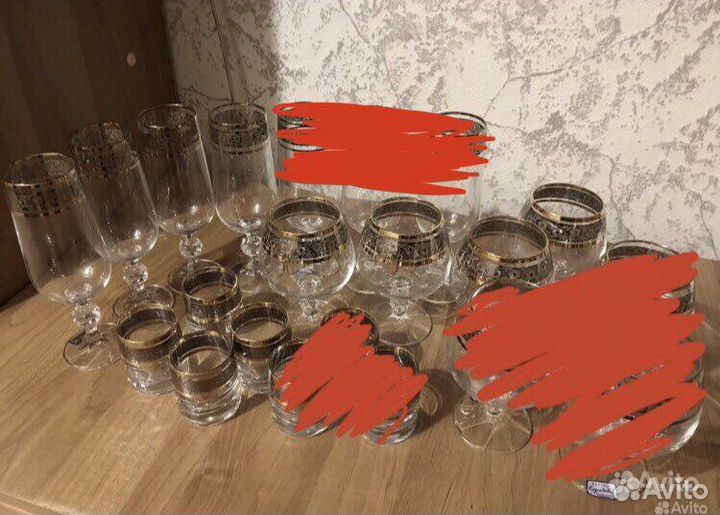 Набор фужеры, бокалы, рюмки