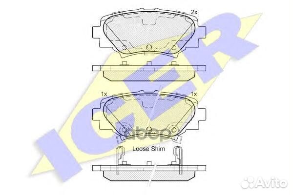 Колодки задние mazda 3 III 2013- icer 182169