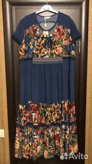 Платье большой размер хлопок/трикотаж 56/62