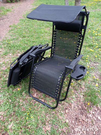 Шезлонг с козырьком усиленный. Доставка РФ
