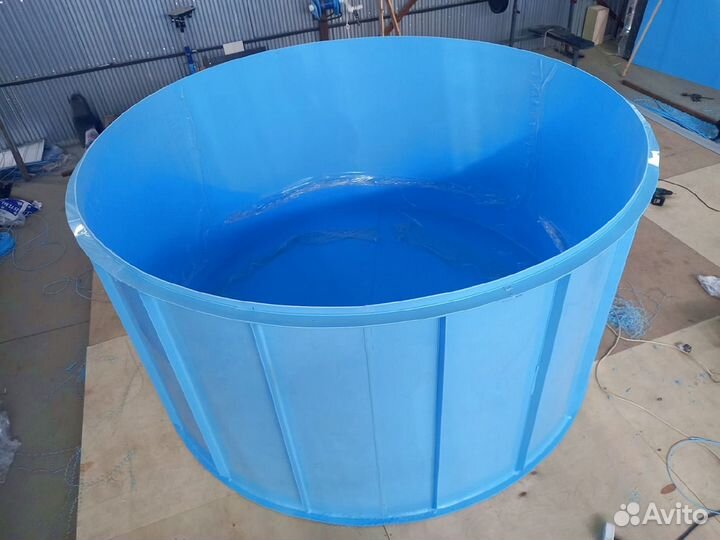 Бассейн из полипропилена 3х1,5 круглый