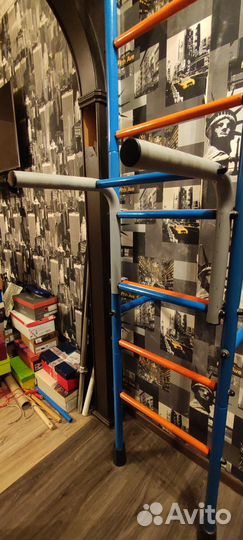 Шведская стенка + брусья + канат + кольца