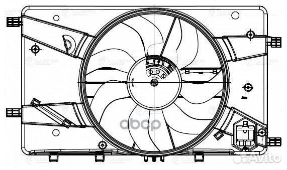Э/вентилятор охл. с кожухом для а/м Opel Astra