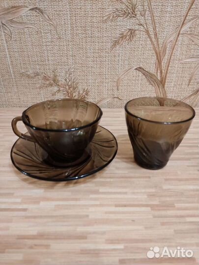 Чашка с блюдцем, стаканчики