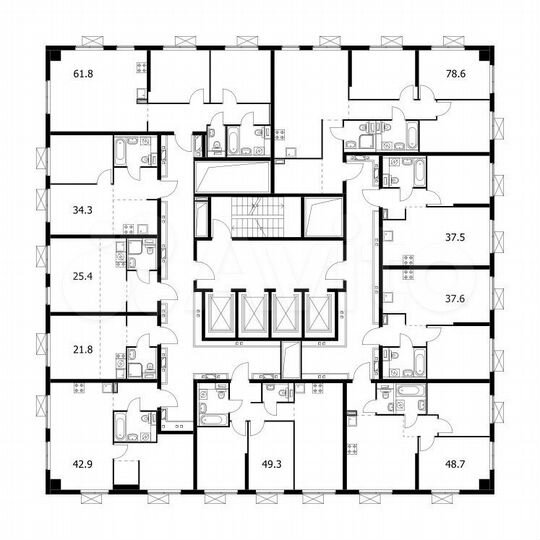 2-к. квартира, 61,8 м², 18/33 эт.
