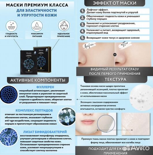 Набор масок для гладкой и упругой кожи