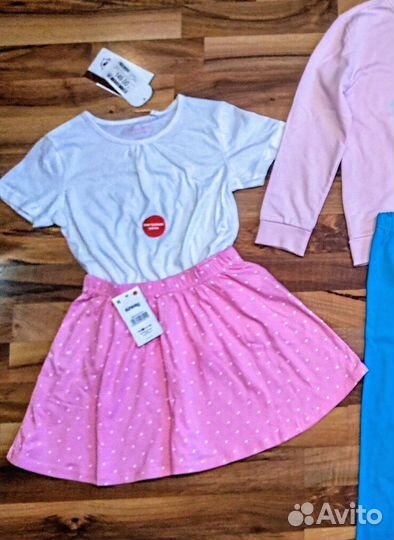 Пакет вещей и новые вещи р.116-122см