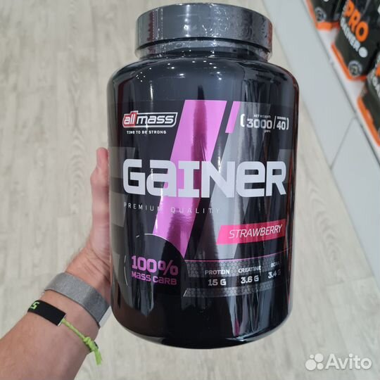 Гейнер Gainer + Креатин 3000гр бeз сaхара