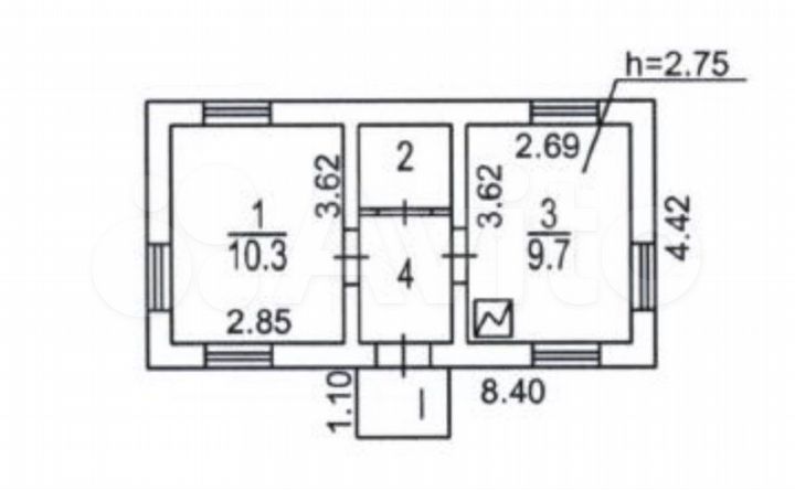 Здание, 25 м²