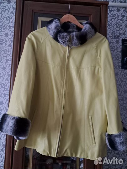 Куртка кожаная женская с мехом