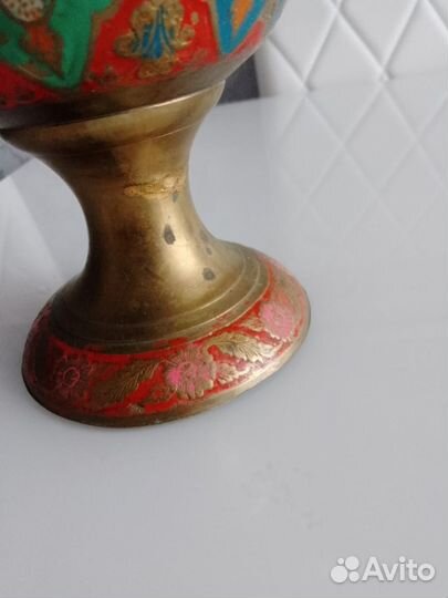 Ваза для фруктов латунь