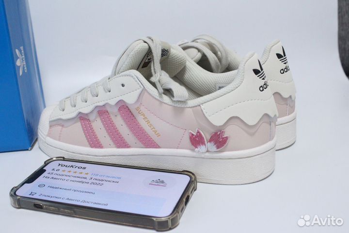 Кроссовки adidas superstar cappuccino pink