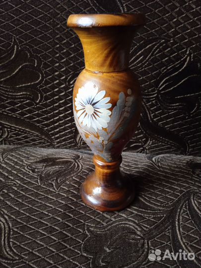 Ваза деревянная расписная СССР
