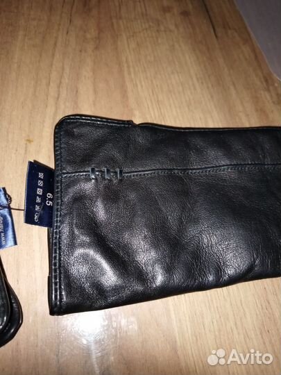 Перчатки женские длинные кожаные