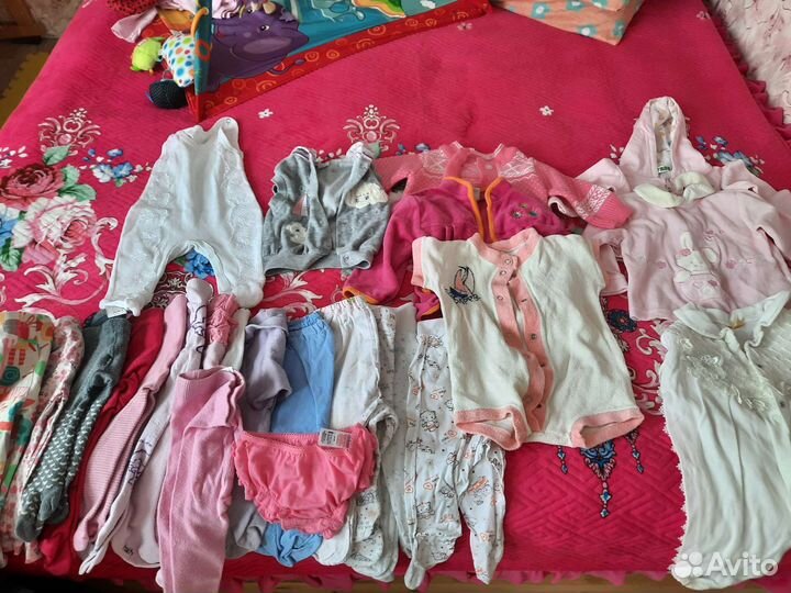 Детские вещи пакетом для девочек 0-1,5г