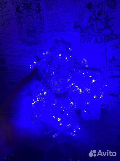 Гирлянда штора см описание