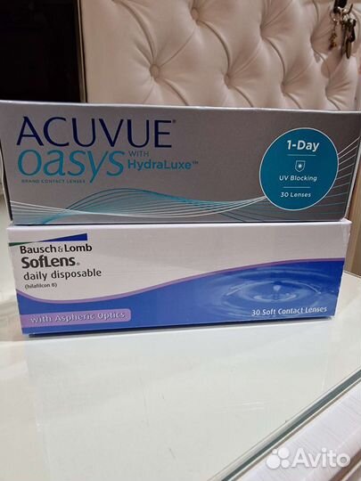 Линзы контактные acuvue oasys 1 day -1