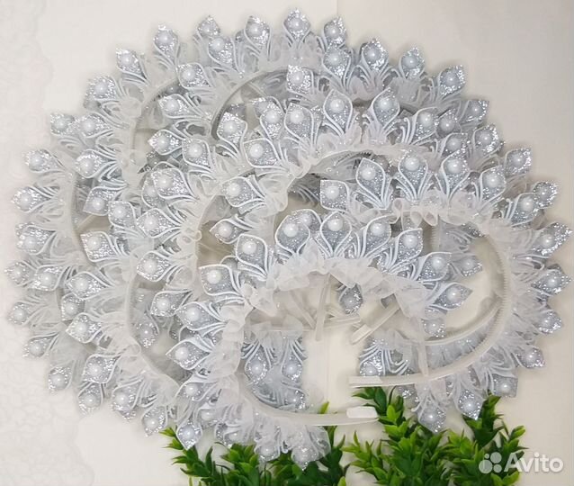 Новогодний ободок снежинки (льдинки)