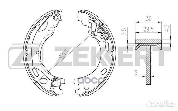 Колодки торм. бараб. задн. Land Rover Discovery