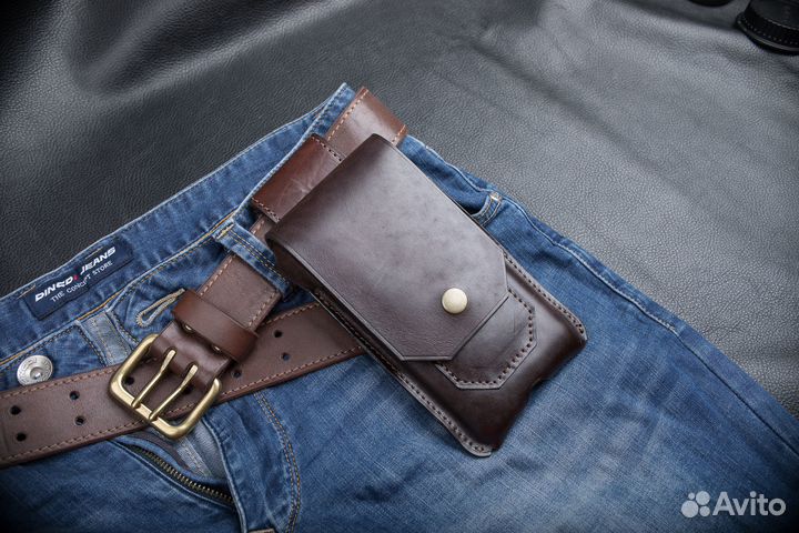 Кожаная поясная кобура для iPhone 13/14 pro Max