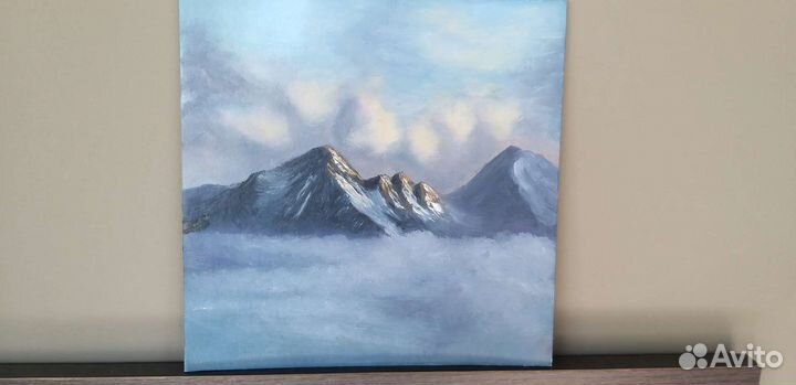 Картина пейзаж Горы масляная живопись