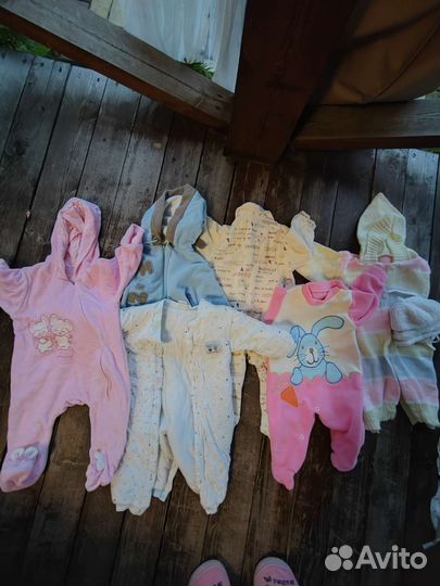 Вещи для девочки пакетом до 1 года