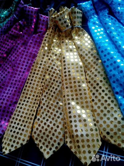 Галстук карнавальный цветной