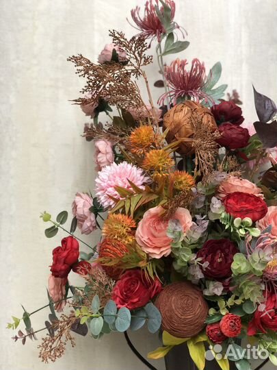 Интерьерные букеты из искусственных цветов