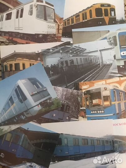 Открытки вагоны Московского метро. 60 лет Метро
