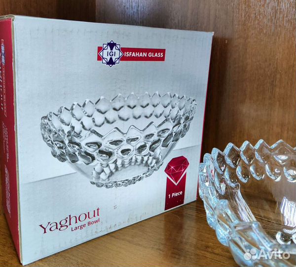 Ваза, салатник, стекло иранское