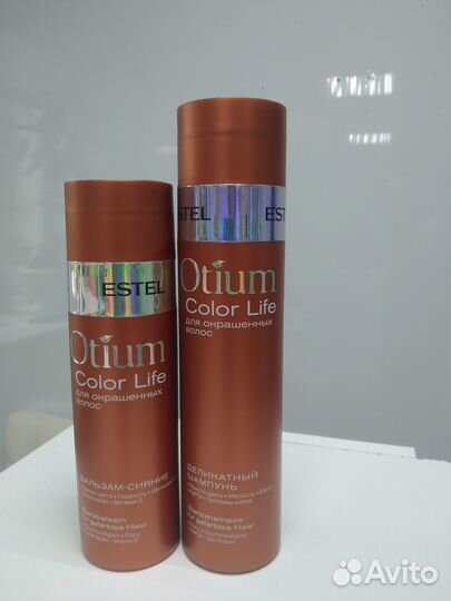 Шампунь и бальзам estel otium для окрашенных волос