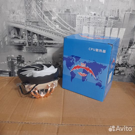 Кулер (башня горизонт) для процессора пк 130W RGB