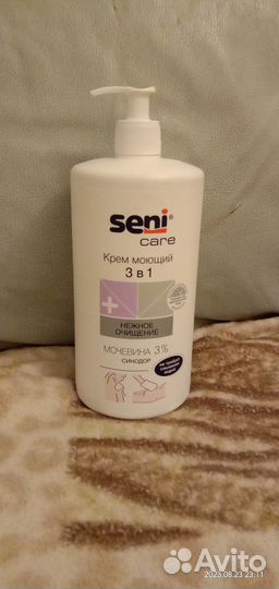 Seni Care моющий крем 3 в 1, 1000 мл