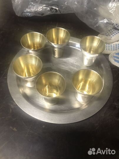 Рюмки коньячные мельхиор