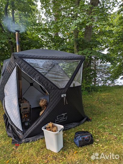 Походная Баня с панорамой, Мобильная Баня палатка
