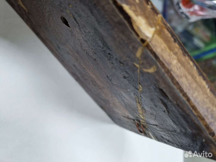 Старинная Икона Георгий Победоносец. Гипс