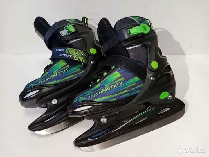 Коньки ледовые раздвижные rush action