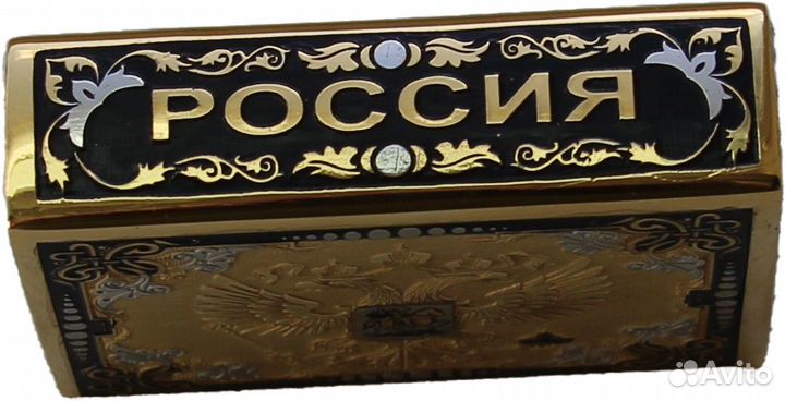 Футляр для спичек позолоченный