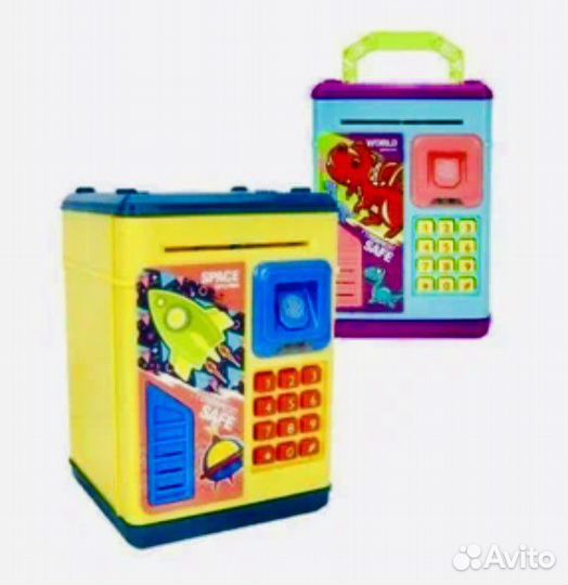 Детский сейф-копилка с купюроприемником