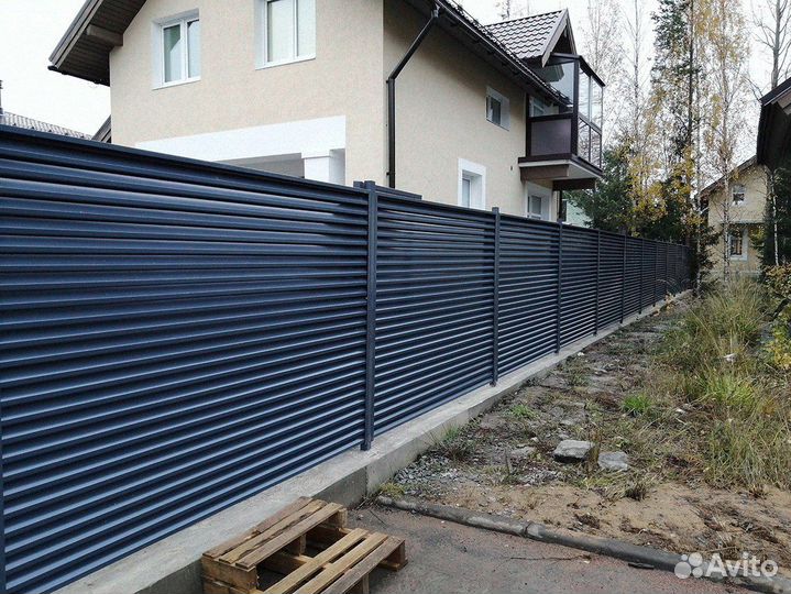 Забор жалюзи с установкой