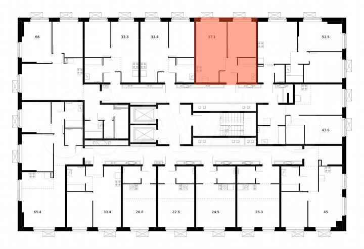 1-к. квартира, 37,1 м², 9/16 эт.