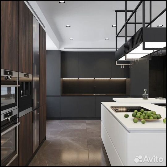 Кухня под потолок под ключ