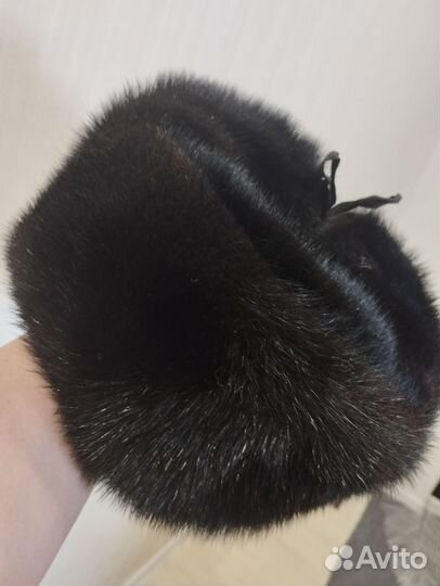Норковая шапка мужская ушанка