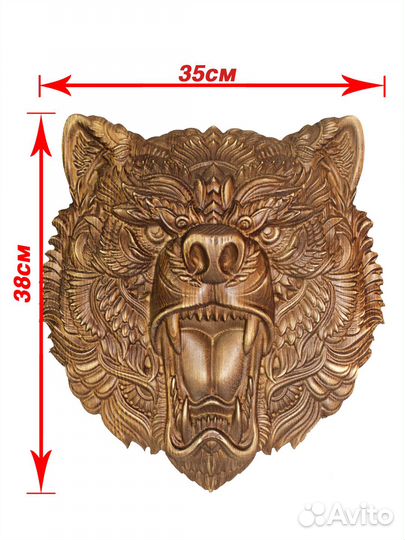 Резное панно из дерева 