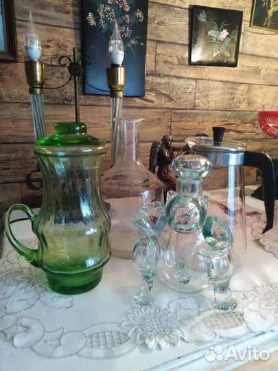 Кувшины штофы графины стекло СССР